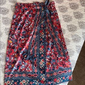LOFT 🌺 Tea Garden Wrap Midi Skirt 🌺